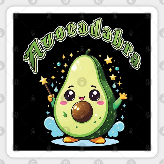 Avocadabra - Avocado Wizard Sticker by ArtfulTat